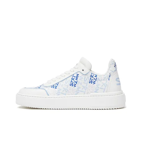 Stuart Weitzman SW Strt Wzmn Low Топ SNEAKER Low Топ Стильные Скейтбординги Женские Белый Синий