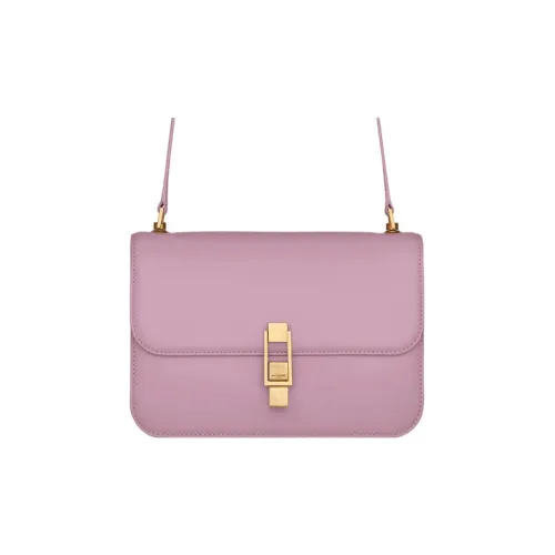 SAINT LAURENT Le Carre Коровья кожа Тофу Сумка через плечо Стандартная Женская Фиолетовая Сирень