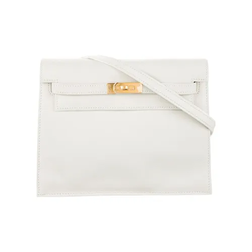 HERMES Kelly Danse Evercolor Телячья кожа Одно плечо Через плечо Клатч Женские 01 BLANC Чисто белый