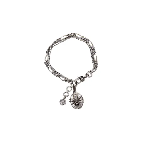 Alexander McQueen Браслеты из латанию Серебряный Мужской