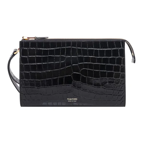 TF Крокодиловый узор Кожа Клатч Мужской Черный