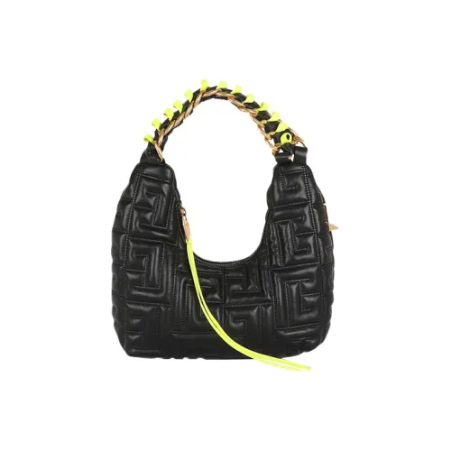 BALMAIN Сумка-хобо из телячьей кожи плечевая сумка мини женская черная