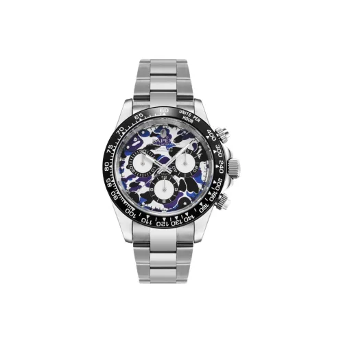 A BATHING APE Кварцевый механизм стальной ремешок мужские часы многоцветный циферблат часов