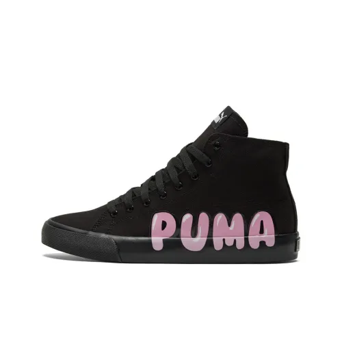PUMA Bari MID Топ Кроссовки для скейтбординга Унисекс Черный Розовый