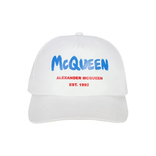 Alexander McQueen Бейсболка из хлопка мужская белая