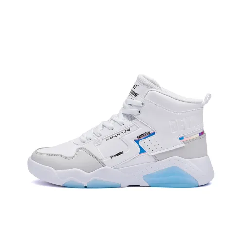 361° Xingran Высокие Кроссовки для скейтбординга Мужские Белые и Синие