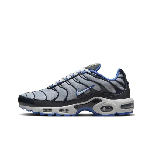 Nike Air Max Plus Амортизация Устойчивый к истиранию Легкий Низкий Топ Беговые кроссовки Мужские Черный Серый Синий