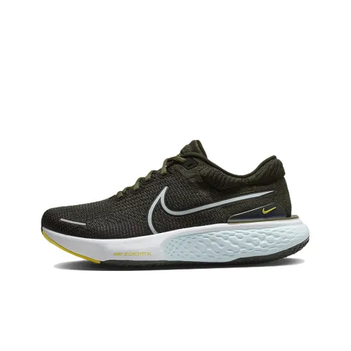 Nike Invincible Run 2 Амортизация Дышащий Устойчивый к истиранию Противоскользящий Низкий Топ Беговые кроссовки Мужской Зеленый Белый
