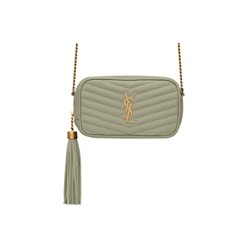 SAINT LAURENT LOU Корова Кожа Camera Сумка Сумка через плечо Сумка на плечо Женская Шалфей Зеленый