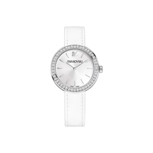 Swarovski Collection Daytimex Collection Наручные часы Кварцевый механизм Кожаный ремешок 34 мм Белый циферблат Женские часы