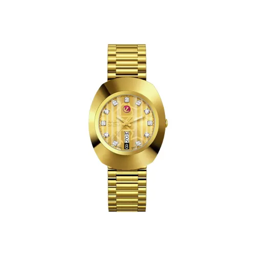 RADO Inaugural Series Автоматический Механический Механизм Мужские Часы Часы 35 мм Золотой Циферблат