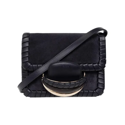 Chloe Kattie Телячья кожа Сумка через плечо Маленькая Женская Темно-синяя