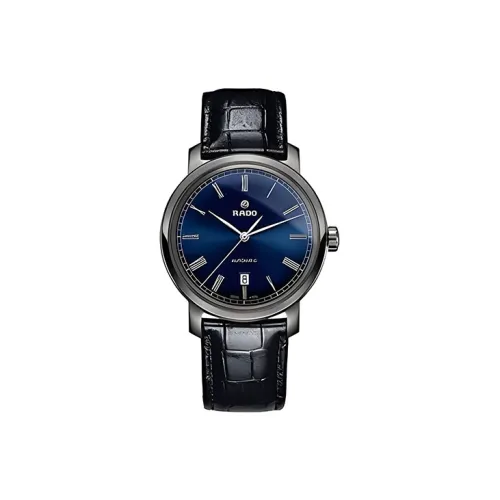 RADO DiaMaster Collection Автоматический Механический Часы Мужские 41 мм Синий Циферблат Керамические Оправа Часов