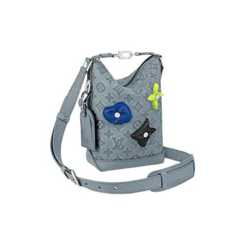 LOUIS VUITTON Сумка из коровьей кожи Lipstick сумка-хобо сумка через плечо маленькая сумка мужская синий зеленый