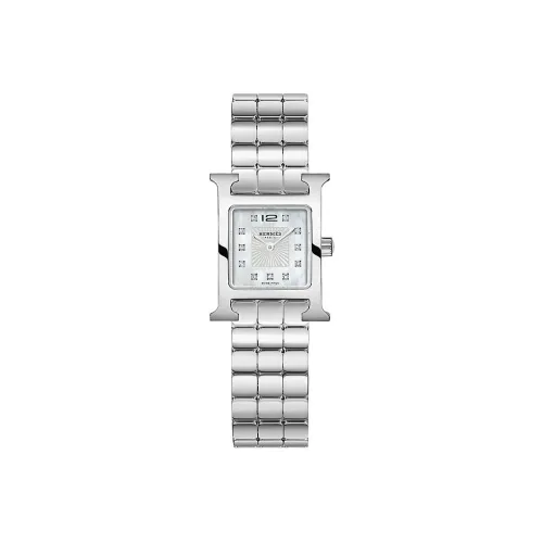 HERMES Heure H Women's Watch Кварцевый механизм ремешок из нержавеющей стали серебристый циферблат