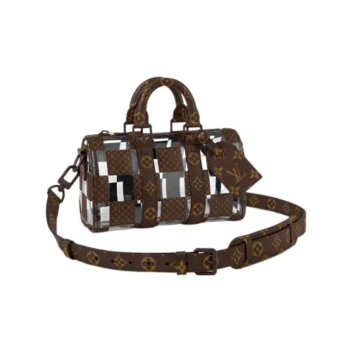 LOUIS VUITTON Keepall Холст Сумка через плечо Мужская Коричневая