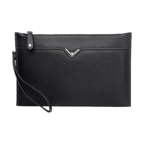 NOMK Клатч из коровьей кожи мужской черный