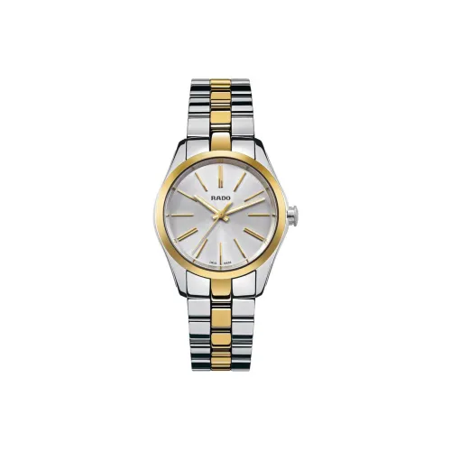 RADO Glam Slam Collection Кварцевый механизм Женские часы 31,5 мм Серебристый циферблат Корпус из нержавеющей стали Ремешок из нержавеющей стали