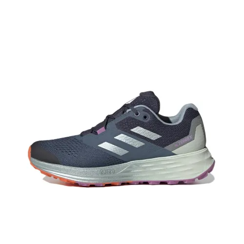 adidas Terrex Два Flow Бег по тропам Устойчивые к абразиву Низкие Кроссовки для бега Женские Синие