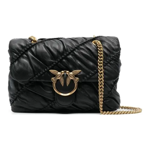 PINKO Love Icon Телячья кожа Сумка через плечо Сумка на плечо Женская Черная