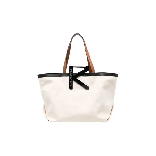 Karl Lagerfeld Хлопок Тоут Сумка Сумка для покупок Сумка на плечо Сумка Большая Женская Светлый Умбра