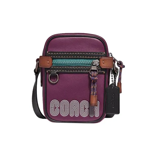COACH Dylan Кожа Сумка через плечо Мини Унисекс Баклажан Фиолетовый