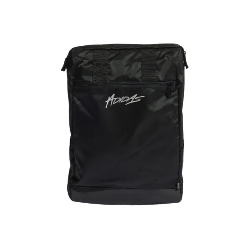 Adidas Нейлон Рюкзак Стандартный Унисекс Черный Металлический Серебристый