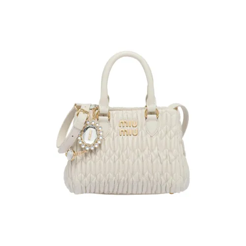 MIU MIU Напповая кожа Сумка через плечо Сумка через плечо Женская Белая