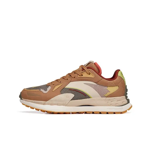 ANTA Амортизирующие беговые кроссовки Устойчивые к истиранию Легкие Низкий топ Беговые кроссовки Женские Коричневый Зеленый Серый