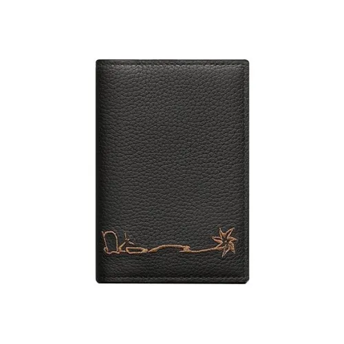 DIOR Кактусовый Джек Коровья кожа Держатель для карт Мужской Черный