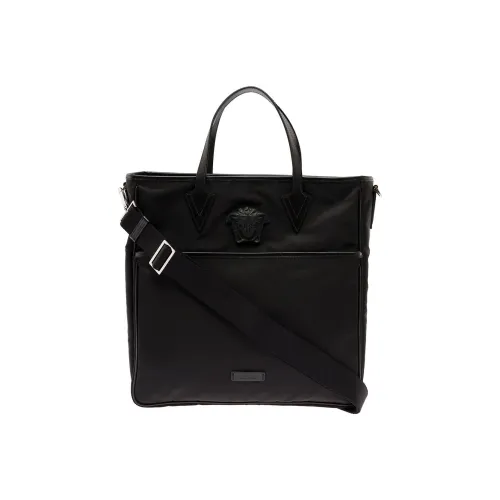 VERSACE La Medusa Кожа Сумка через плечо Сумка Большая Мужская Обсидиановый Черный