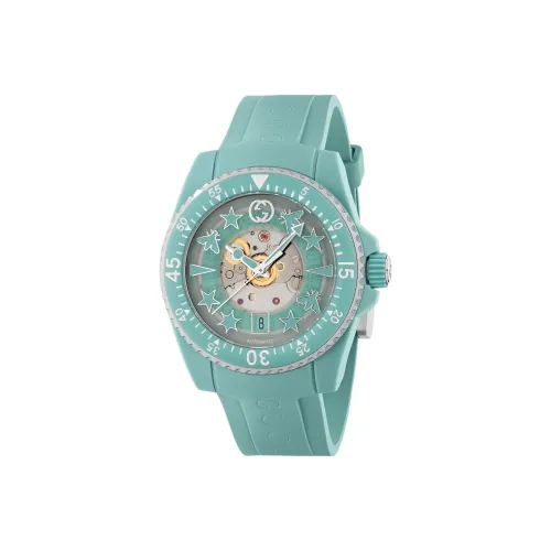 GUCCI Dive Collection Мужские часы Автоматический механический механизм Пластиковый ремешок 40 мм Синий циферблат