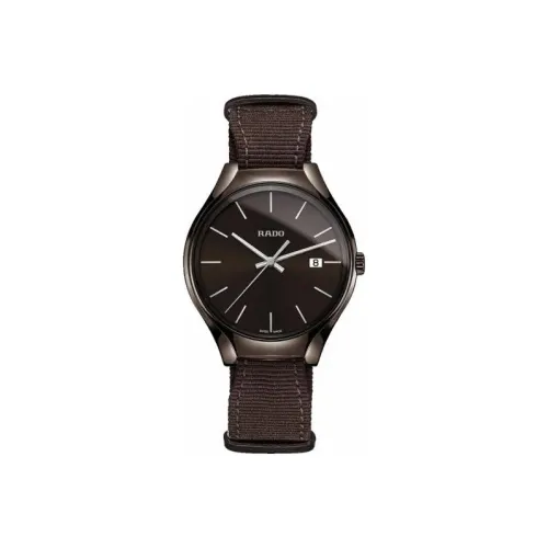 RADO Realme Collection Кварцевый механизм Мужские часы Часы 47,3 мм Коричневый циферблат Часы Ремешок NATO 115,0234.3,130