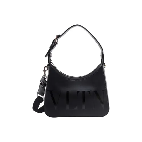 Valentino VLTN Кожа Портативная Сумка через плечо Сумка на плечо Женская Черная