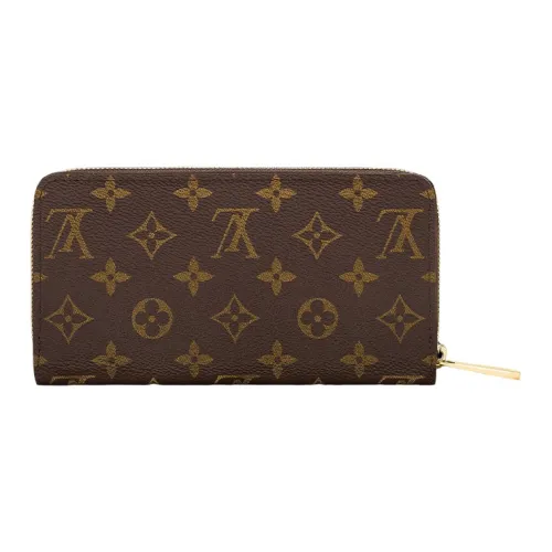 LOUIS VUITTON Zippy Клатч из коровьей кожи кошелек женский коричневый