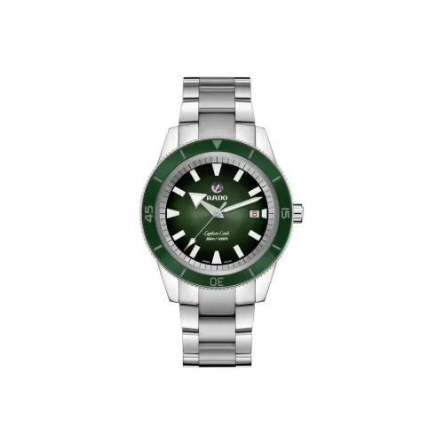 RADO Автоматический Механический Механизм Мужские Часы Captain Cook Collection Зеленые