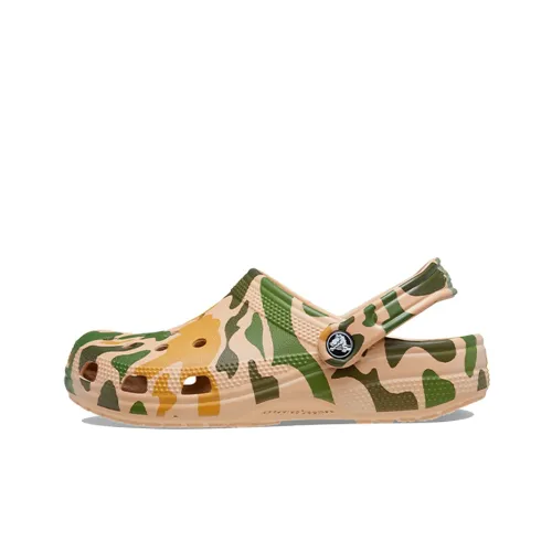 Crocs Классический Printed CAMO Clog Sabo Мужской Коричнево-зеленый