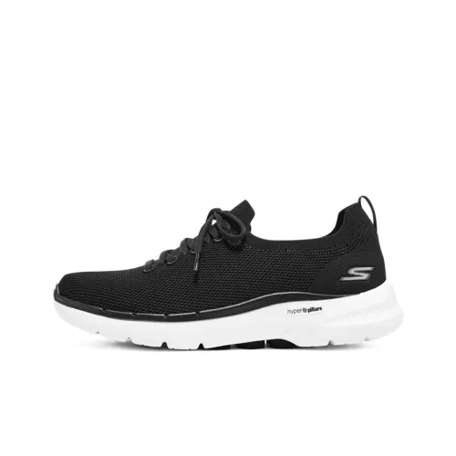 Skechers Go Walk 6 Hyper Burst Low Топ Повседневная обувь Мужская Черный Белый