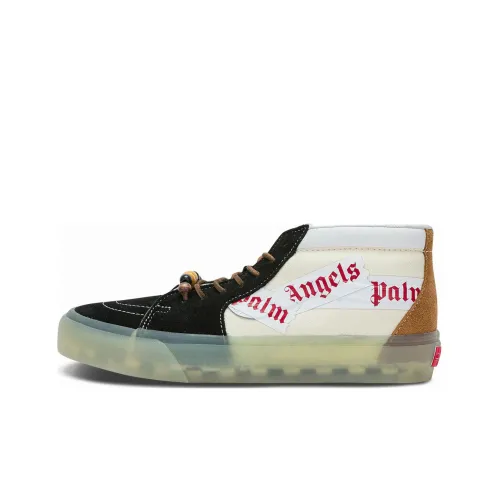 PALM ANGELS x VANS SK8 LX MID Топ Скейтборд Кроссовки Унисекс Черный Белый
