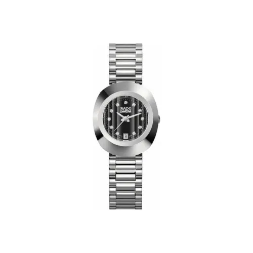 RADO Кварцевый Movement Женские Часы Diamond Star Founder Collection 27,3 мм Черные