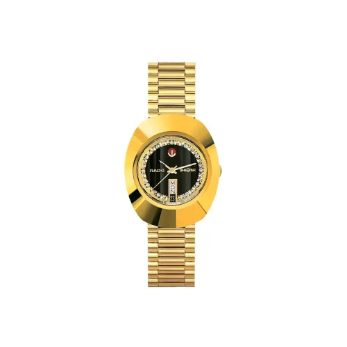 RADO Автоматический Механический Механизм Женские Часы Diamond Star Founder Collection 35мм*11,9мм Черный