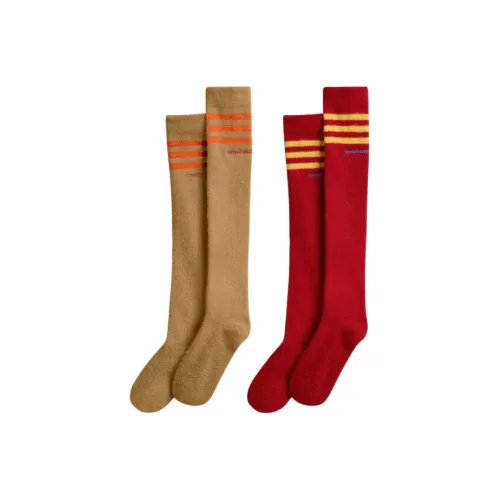 Adidas Носки до колена унисекс 2 упаковки красный коричневый