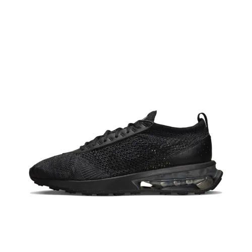 Nike Air Max Flyknit Амортизация Дышащий Поддерживающий Низкий Топ Беговые кроссовки Мужской Черный