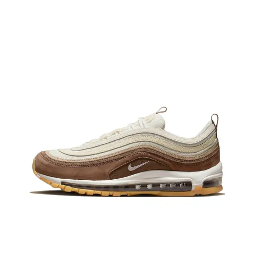 Nike Air Max 97 Low Топ Повседневные Беговые Кроссовки Мужские Белый Коричневый