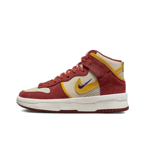 nike Dunk Вверх Slip-resistant Abrasion-resistant Lightweight High Top Skateboarding Shoes Women's Rusty
