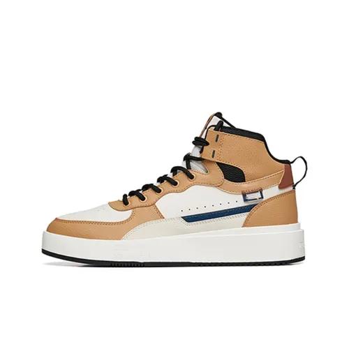 ANTA Противоскользящие Износостойкие Высокие Кроссовки для скейтбординга Мужские Коричнево-серые