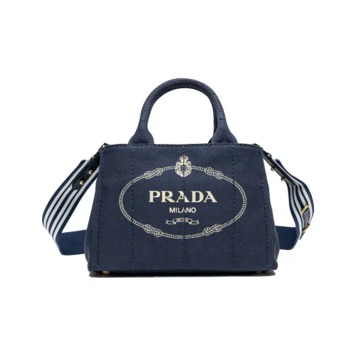 PRADA Холщовая сумка сумка через плечо сумка для женщин синий