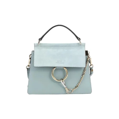 Chloe Chloé Handbag Faye Телячья кожа Сумка Маленькая Женская Синяя