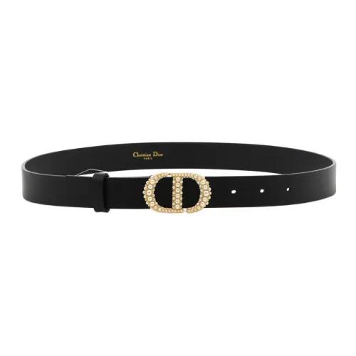 DIOR Ремни из коровьей кожи, черные, женские