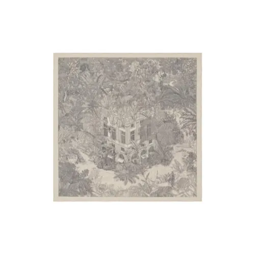 HERMES Шелковые шарфы Женские Естественный Серый